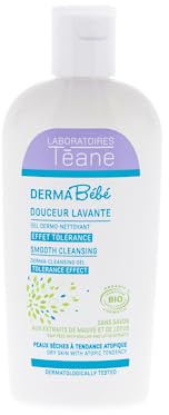 Téane - Limpieza suave certificado bio - Gel limpiador sin jabón - Pieles secas, sensibles y con tendencia al eczema atópico - Piel, cabello y cuero cabelludo - Bebés y niños - 150 ml