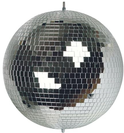 HQ-Power Bola de espejos 50 cm, mirror ball con espejos de vidrio, iluminacion para fiestas con potentes efectos de luz para pista de baile, club y decoracion