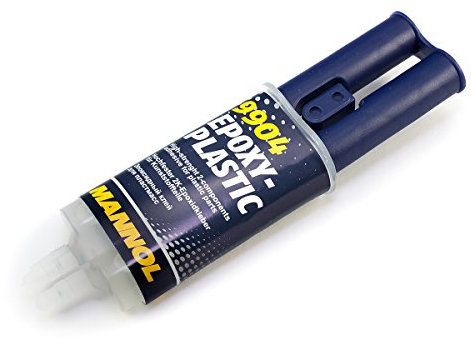 MANNOL, colla epossidica 2K, per plastica, bicomponente, confezione da 30 g, codice articolo 9904
