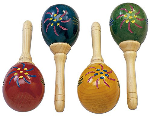 Maracas profesional, grande, tallada a mano,Medidas: 24 x 8 cm
