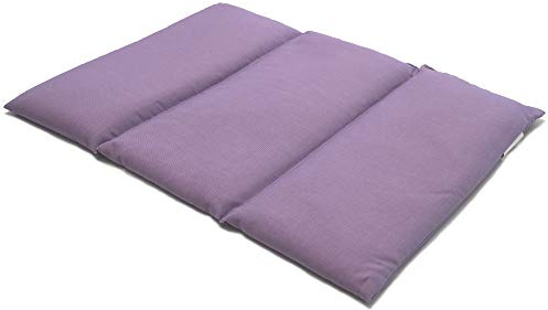 Coussin aux graines de lin - Taille 40x30-3 compartiments - Mauve - Coussin thermique - Coussin aux graines - Compresse froide -