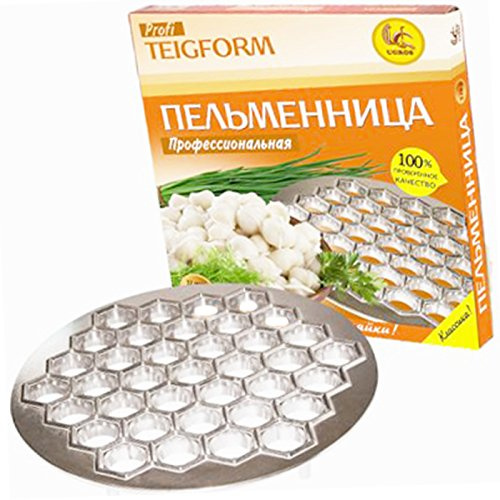 UGROS Pelmeni Teigform für 37 Teigtaschen - Silber - Pelmeni Dough Mold - Backform - Baking Pan