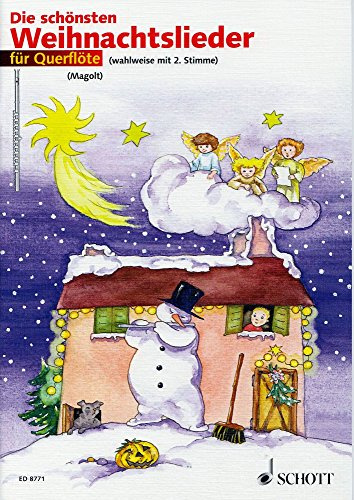 Die schönsten Weihnachtslieder für 1-2 Querflöten (mit Text) - Dieses Heft für Querflötenschüler enthält die schönsten Weihnachtslieder in sehr leichten Bearbeitungen für Flöte, zu der wahlweise auch eine 2. Stimme gespielt werden kann. Noten/sheet music