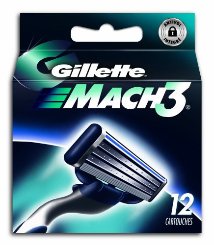 Auslaufmodell Gillette Mach 3 Ersatzklingen für Rasierer, 12 Stück