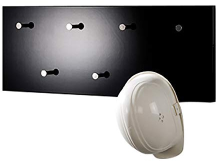 HAKU Wandgarderobe chrom, schwarz, MDF, Metall - Maße: B 80 x H 30 x T 6 cm, Style: Modern