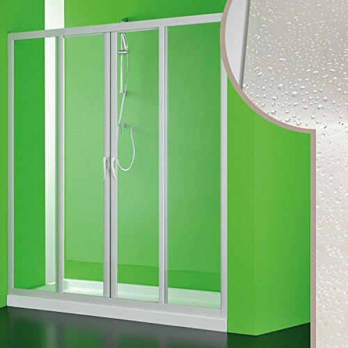 Puerta de Ducha 120 CM de Acrílico mod. Mercurio 2 con Apertura Central