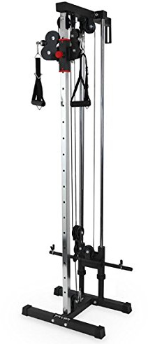 Valor Fitness Wall Mounted Cable Machine with Dual Adjustable Pulley System, 16 Height Positions, Compact Home Gym for LAT Pulldowns, Rows, Triceps, and Full Body Strength Training