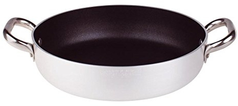 Pentole Agnelli, ALSA110S24, Padella per frittata Platino,con 2 Maniglie in Acciaio Inox, Alluminio, Argento