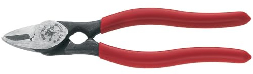 Klein Tools 1104 BX Cable Cutter and All-Purpose Shears, Made in USA, BX Cable, Sheet Metal, Steel Strapping, Bundling Wire, with Stripping Notch