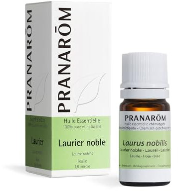 PRANAROM - Laurel - Aceite Esencial - Respiración - Digestión y Salud Intestinal - Cuidados de la Piel - Higiene Bucal - Equilibrio Emocional - AEQT - 5ml