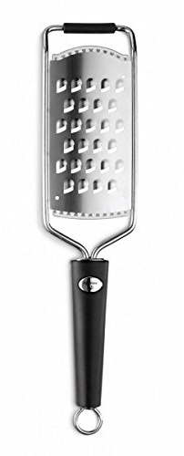 Ausonia - Grattugia inox multiuso da cucina per grana, verdure, carote, finocchi formaggio con fori grandi
