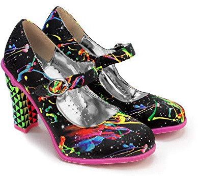 Hot Chocolate Design Chocolaticas Paint Ballerines Mary Jane Talons Hauts Escarpins pour Femmes Multicolore HCD 39