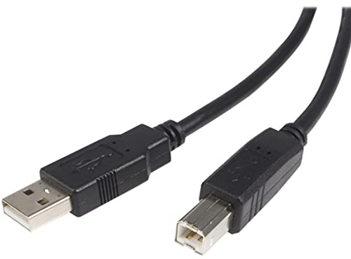 StarTech.com 15 ft USB 2.0 A to B Cable - M/M - USB 2.0 Cable - Black - USB Type A (M) to USB Type B (M) (USB2HAB15)