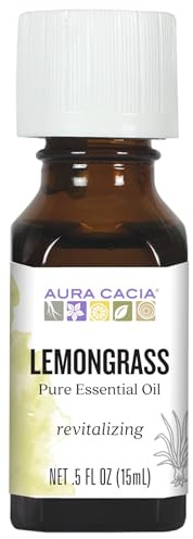 Aura Cacia Essential Oil, Inspiring Lemongrass, 0.5 fluid ounce, Packaging May Vary