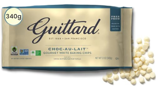 Guittard Choc-Au-Lait Chocolate Chips, Weiße Backschokoladen-Drops