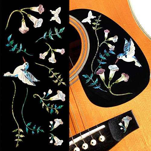 Inlaystickers für Gitarren und Bass - Assorted Hummingbird - Abalone-Blau