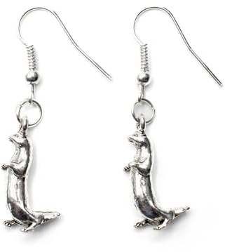 Miniblings Otter Fischotter Seeotter Ohrringe silber versilbert | In Berlin von Hand montierter Ohrschmuck, mit Fluss, in kleiner Serie hergestellt