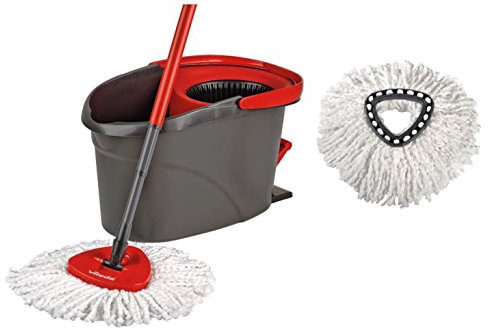 Vileda EasyWring & Clean Komplett-Set (Wischmop und Eimer sowie extra Classic Ersatzkopf)