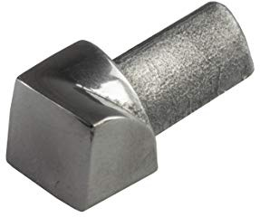 Fuchs Design Fliesenschiene Ecke Endstück Professional 11 mm Viertelkreis V2A Edelstahl glänzend - Innenecke