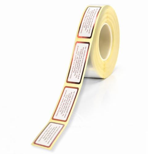 ADRESS-ETIKETTEN mit Wunschdruck, Metallic-kupfer | 300 schöne geprägte Adress-Aufkleber | Namens-Aufkleber, ca. 51 x 19 mm, für 1 bis 5 Zeilen Text