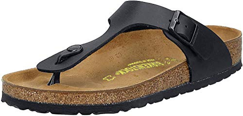 Birkenstock Damen Gizeh Zehentrenner, Schwarz (Schwarzer Lack), 38 EU