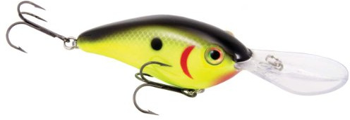 Strike King Pro Model 6XD Fishing Lure, Chartreuse Black Back