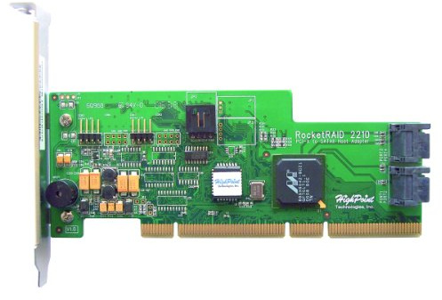 HighPoint RocketRAID Contrôleur Raid 2210 4 canaux Contrôleur Raid PCI-X SATA 3 Go/s