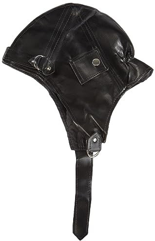 W WIDMANN MILANO Party Fashion 3319P - Fliegerhut, schwarz, Kostümaccessoire, Fliegerkappe, Pilot, Mottoparty, Karneval