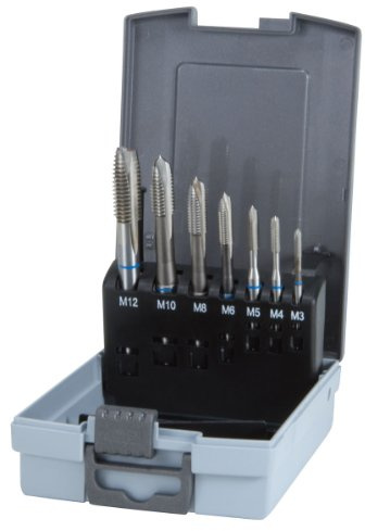 Ruko 245057RO - Set da 7 punte per trapano filettate HSS, DIN 371/376