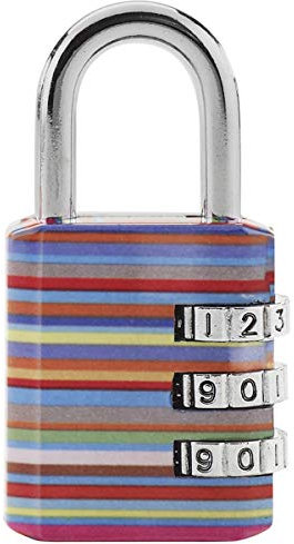 Master Lock 1509EURDAST Lucchetto con Combinazione con Stampe, Design Casuale, 6,2 x 3,2 x 1,4 cm