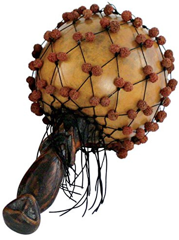 Jive Maraca Wooden Seed Maraca Shaker With Sacred Beads Musical Percussion Instrument For Adults Large Size