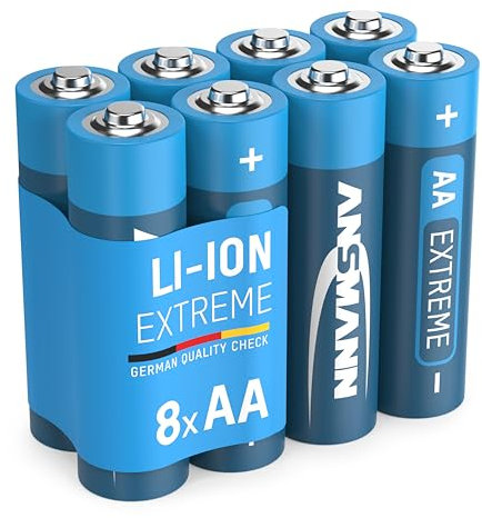 ANSMANN Extrem Lithium Batterie AA Mignon LR6 FR6 L91 1,5V, 8 Stück, Einwegbatterien, mehr Power für High-Tech Geräte, GPS Geräte, Spielzeug, Kamera