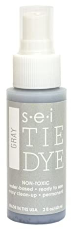 S.E.I. Grey Tie Dye Spray Bottle: 2oz. Non Toxic Fabric Dye Spray, DIY Permanent Clothing Dye, One Step, Ready to Use Tie Dye Supplies