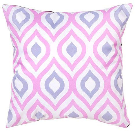Gardenista Cojín Relleno Resistente al Agua y para Exteriores | Diseño con Patrones Coloridos | Accesorio para Muebles de Jardín| Almohadas Decorativas de | 45 x 45 cm (1 Pieza, Pink/Grey)