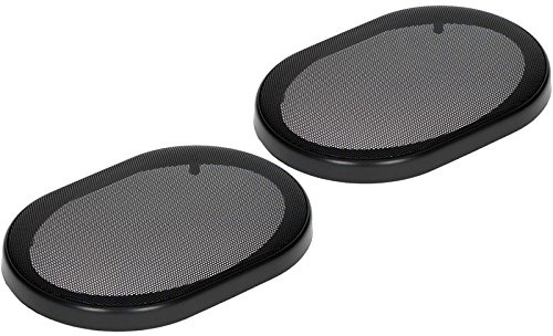 Sound way - 2x professional 16x23 cm / 6x9 inch speaker protection grill steel cover mesh pair