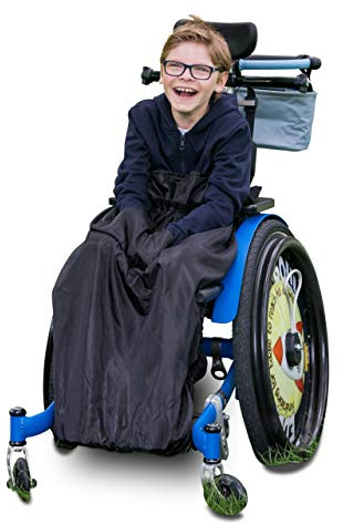 100% wasserdichter, weicher fleecegefütterter Rollstuhlüberzug | Universelle Passform für Rollstühle und Reha-Buggys | Kindergröße
