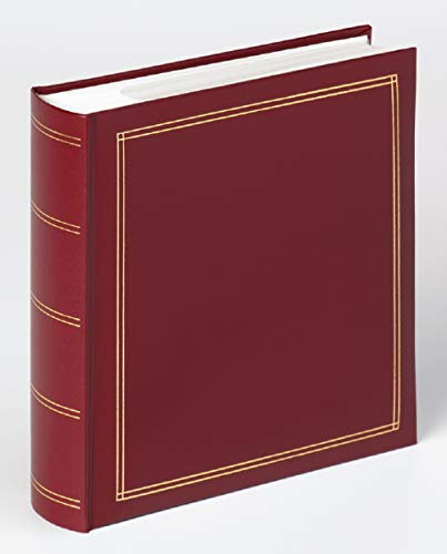 walther design Fotoalbum rot 200 Fotos 10 x 15 cm Memo-Einsteckalbum Kunstleder mit Prägung, Monza ME-138-R