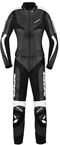 Spidi Poison Touring Damen 2-Teiler Motorrad Lederkombi 48 Schwarz/Anthrazit
