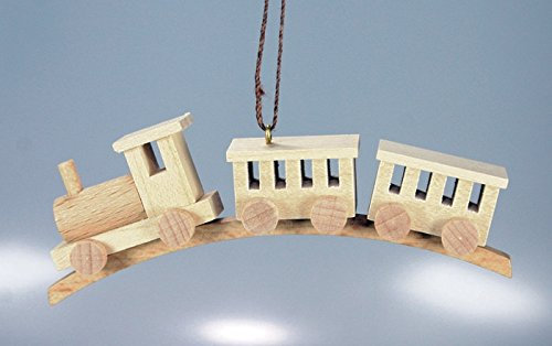 Rudolphs Schatzkiste Baumbehang Holzeisenbahn Natur BxHxT 9x2,5x1,5cm NEU Christbaum Christbaumschmuck Weihnachten Baumschmuck Holzschmuck Holz Seiffen Erzgebirge Strauchbehang Dekoration