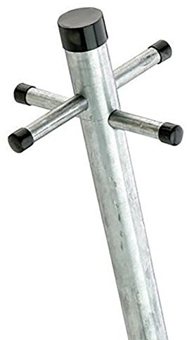 Charles Watson WatsonLok Galvanised Washing Line Clothes Post, 2.4m/8ft | One-piece design provides ultimate stability for heavy wet laundry, eliminating weak joints and resisting strong winds.