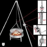 Schneider Edelstahl Dreibeingrill Schwenkgrill 200 cm Höhe Rost Ø 80 cm