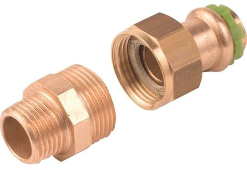 Raccord union laiton droit à sertir Mâle Femelle Aalberts Integrated Piping Systems - 1/2' Ø 18 mm