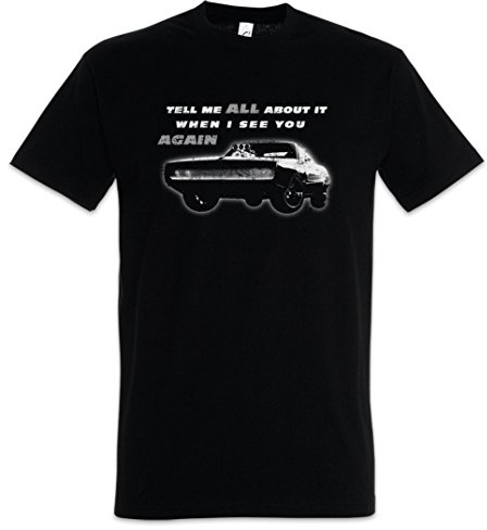 Urban Backwoods Tell Me All About It When I See You Again Hommes T-Shirt Noir Taille 2XL