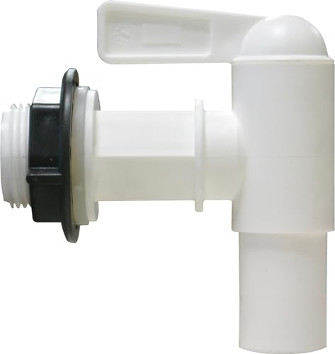 Practo 504011 Robinet pour tonneau à pluie PM/PQ en PS Blister , Blanc