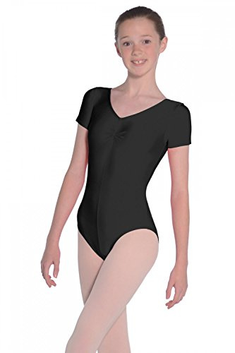 Roch Valley Women's Jeanette Short Sleeve Leotard, Black, Age 9-10
