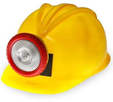 Rubies Miner Helmet with Light for Adults, Men's No Size