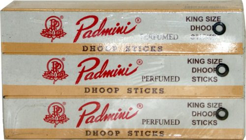 Padmini, Dhoop Sticks, 12 confezioni da 10 bastoncini d'incenso profumato, King Size (lingua italiana non garantita)