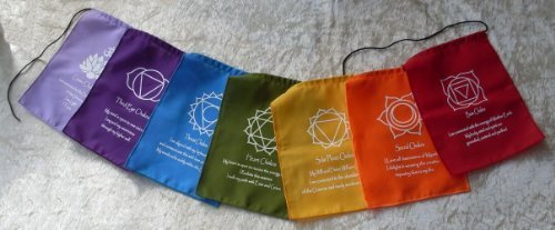 Chakra Meditation Cotton Prayer Flags Bunting - Hand Made in Bali by Siesta