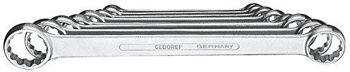 GEDORE Doppelringschlüssel Satz 8-teilig - Hochwertige Schraubenschlüssel - Robust & Langlebig - Ideal für Handwerk & Industrie - Präzise Passform & Komfortabler Griff