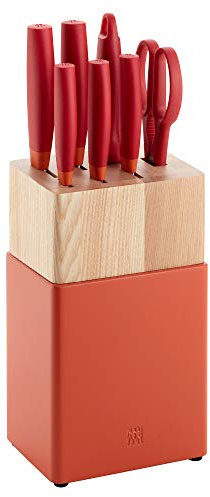 ZWILLING Now S - Juego de 8 bloques de cuchillos - Granada Naranja